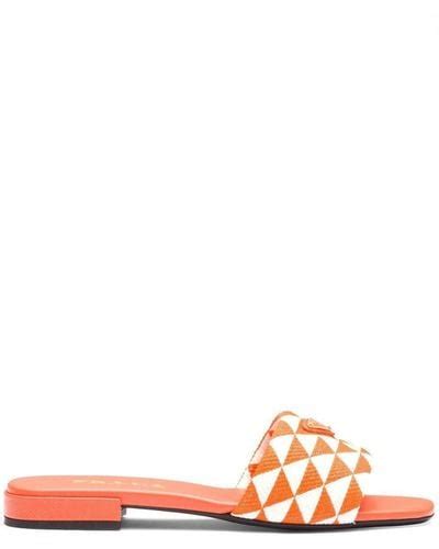 prada slipper orange|prada slippers women.